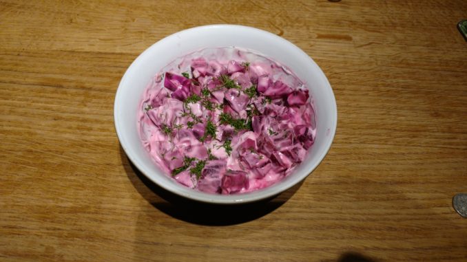 beetroot and lemon yoghurt